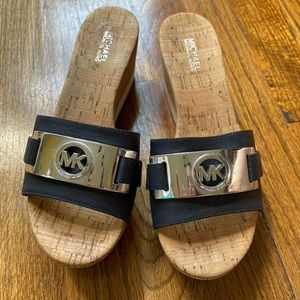 Michael Kors Platform Leather Slides